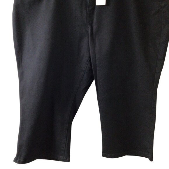 NWT Lane Bryant Jeans Women’s 24 Black Cropped Pedal Pushers Capri Crop Denim - Picture 4 of 10